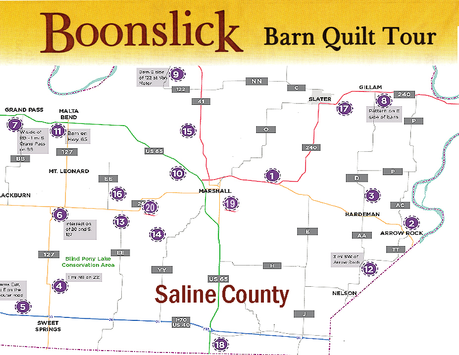 map of Saline Co